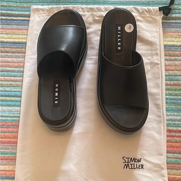 Simon Miller Puffed Blackout Platform Slide Sandals - Picture 4 of 4